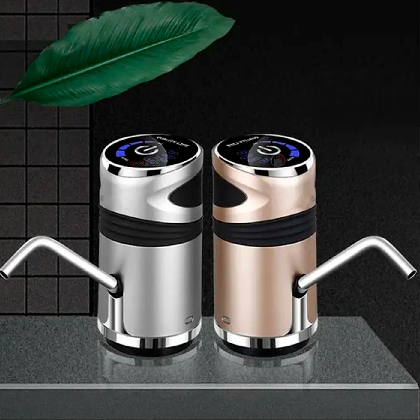 Dispensador Automatico Recargable Para Agua De Botellon Metalizado