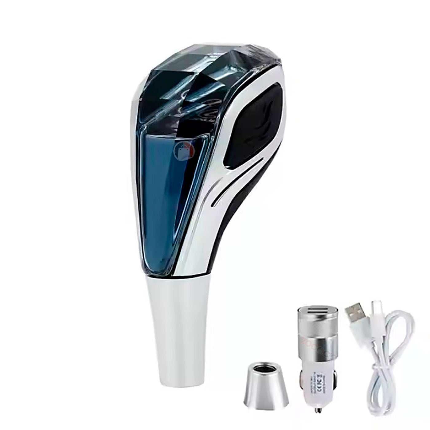 Pomo Palanca De Cambios De Lujo Manilla Led Estilo Cristal Negro
