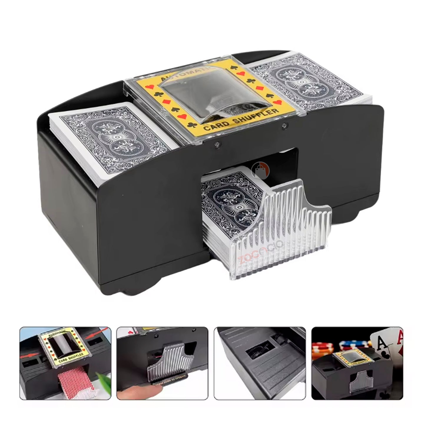 Mezclador De Cartas Automático 2 Mazos Barajador De Poker