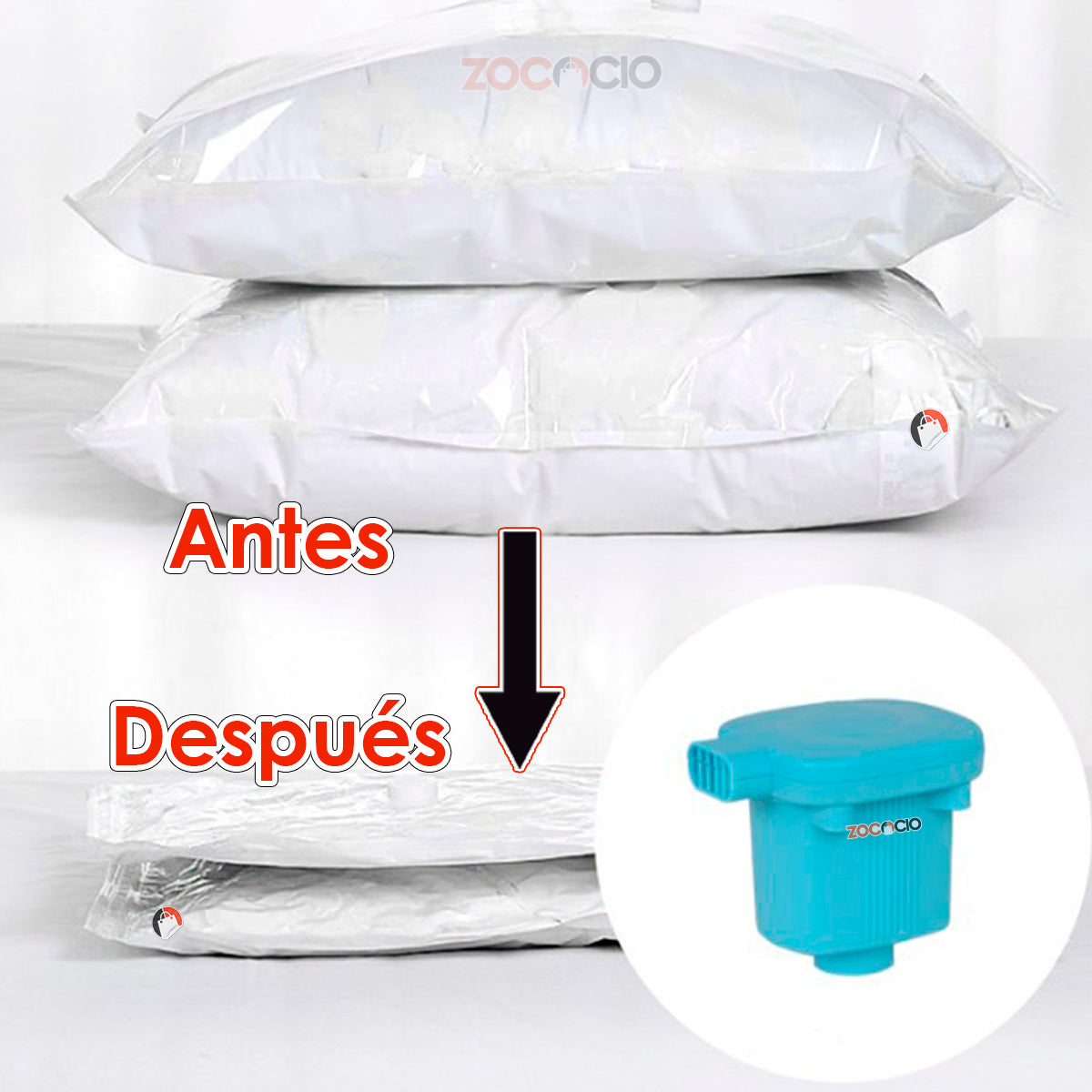 Kit Bolsas De Almacenamiento Al Vacío Para Acolchados Ropa