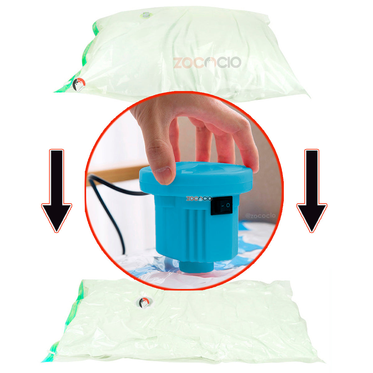Kit Bolsas De Almacenamiento Al Vacío Para Acolchados Ropa