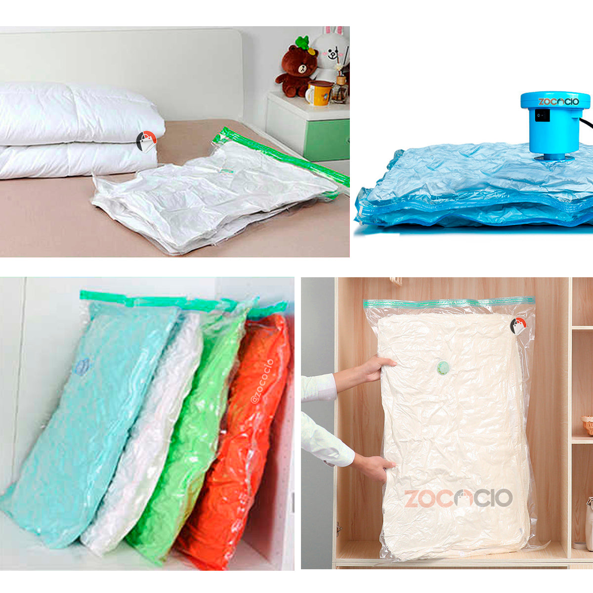 Kit Bolsas De Almacenamiento Al Vacío Para Acolchados Ropa