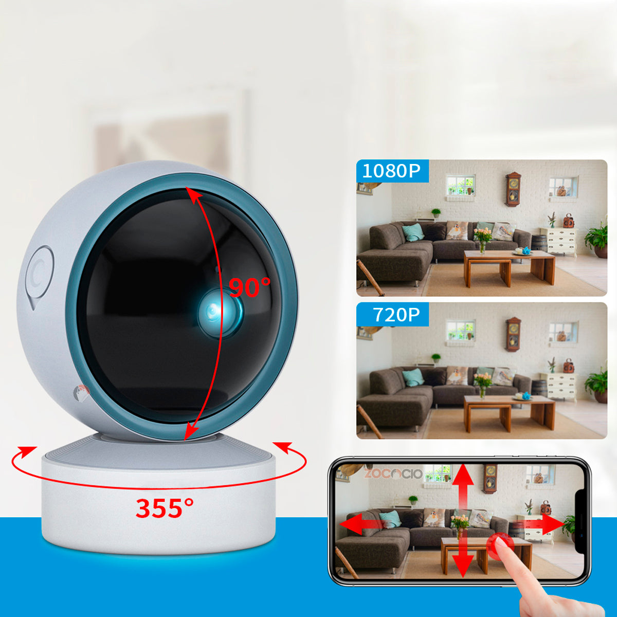 Smart Camera Cámara De Seguridad Hd 1080p Wifi Con App