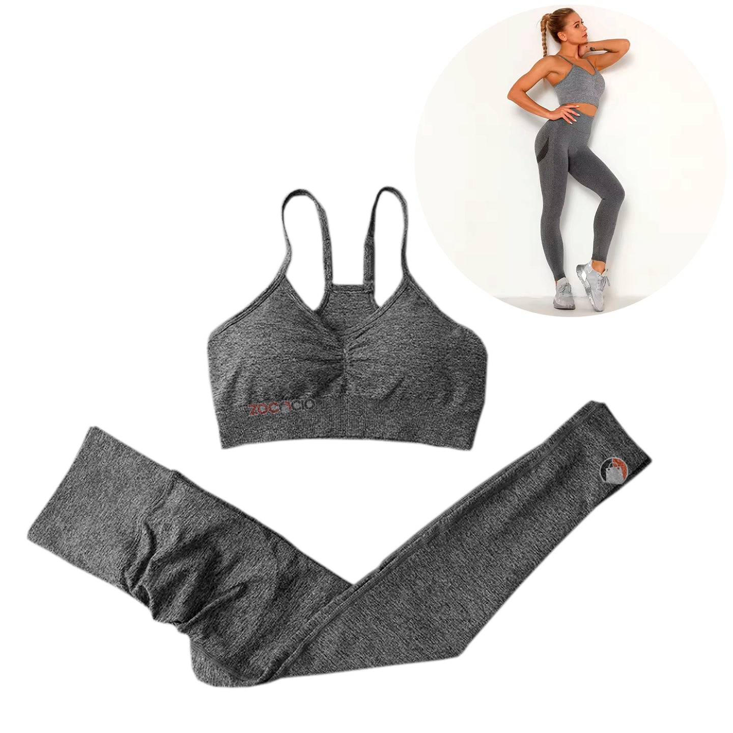 Conjunto Deportivo 2pcs Largo Para Gym Yoga Entrenamiento