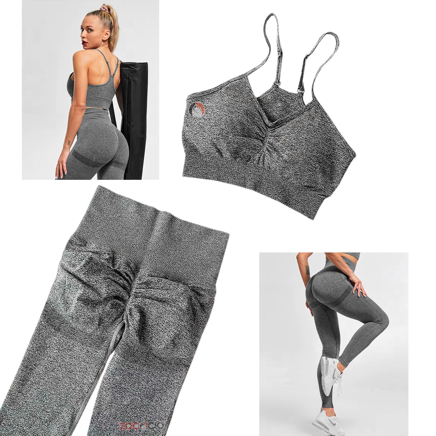 Conjunto Deportivo 2pcs Largo Para Gym Yoga Entrenamiento