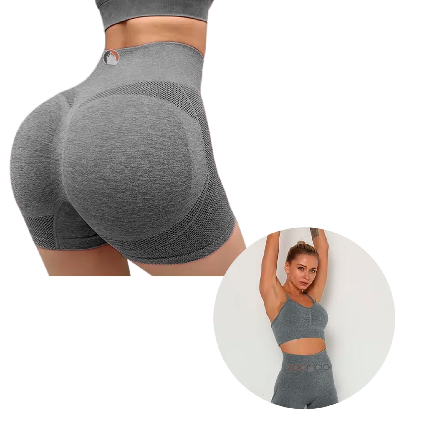 Conjunto Deportivo Para Entrenar Gym Yoga De Pantalón Corto