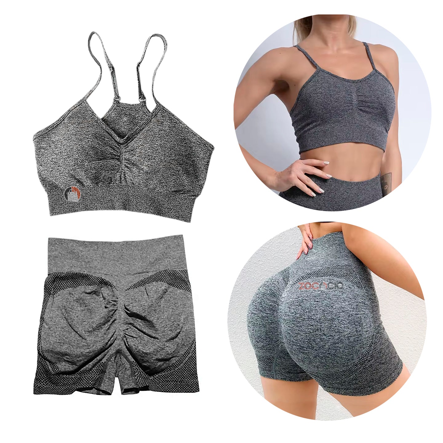 Conjunto Deportivo Para Entrenar Gym Yoga De Pantalón Corto