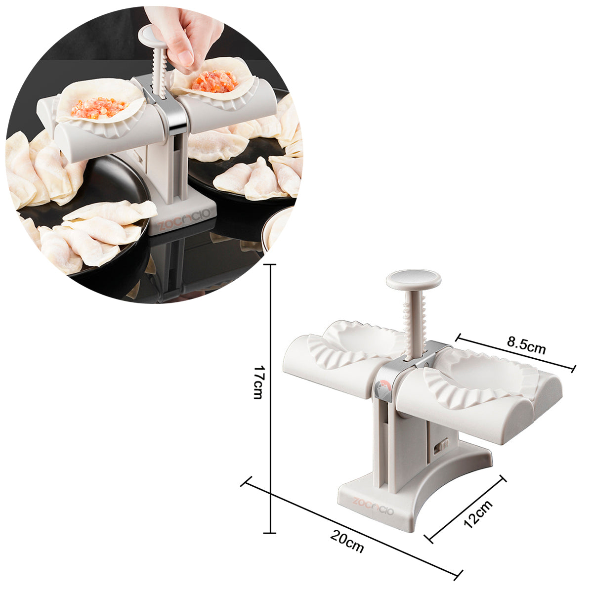 Molde De Prensa Para Empanadas Maquina Dumpling Mold Doble