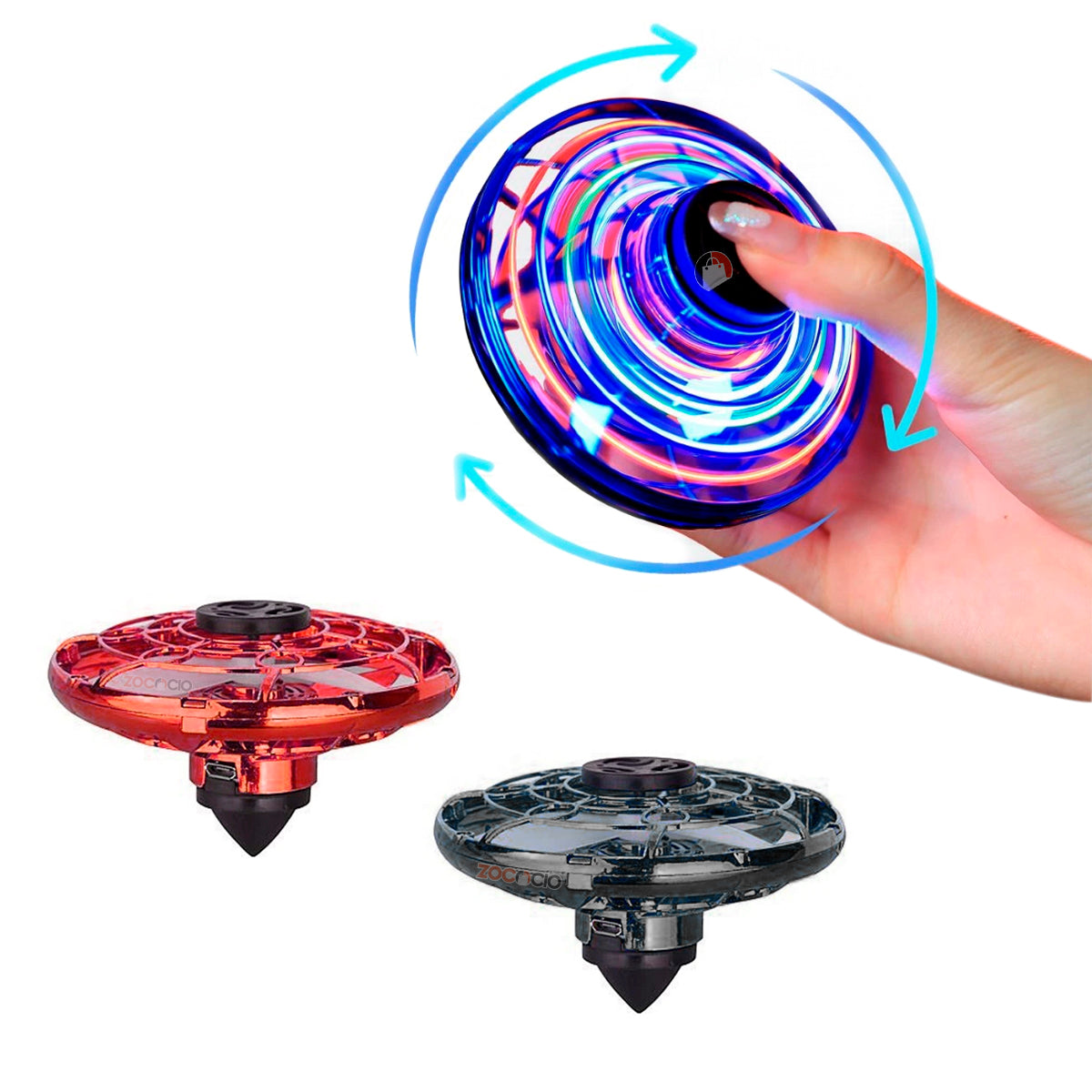Spinner Volador Tipo Ovni Trompo Boomerang Juego De Moda