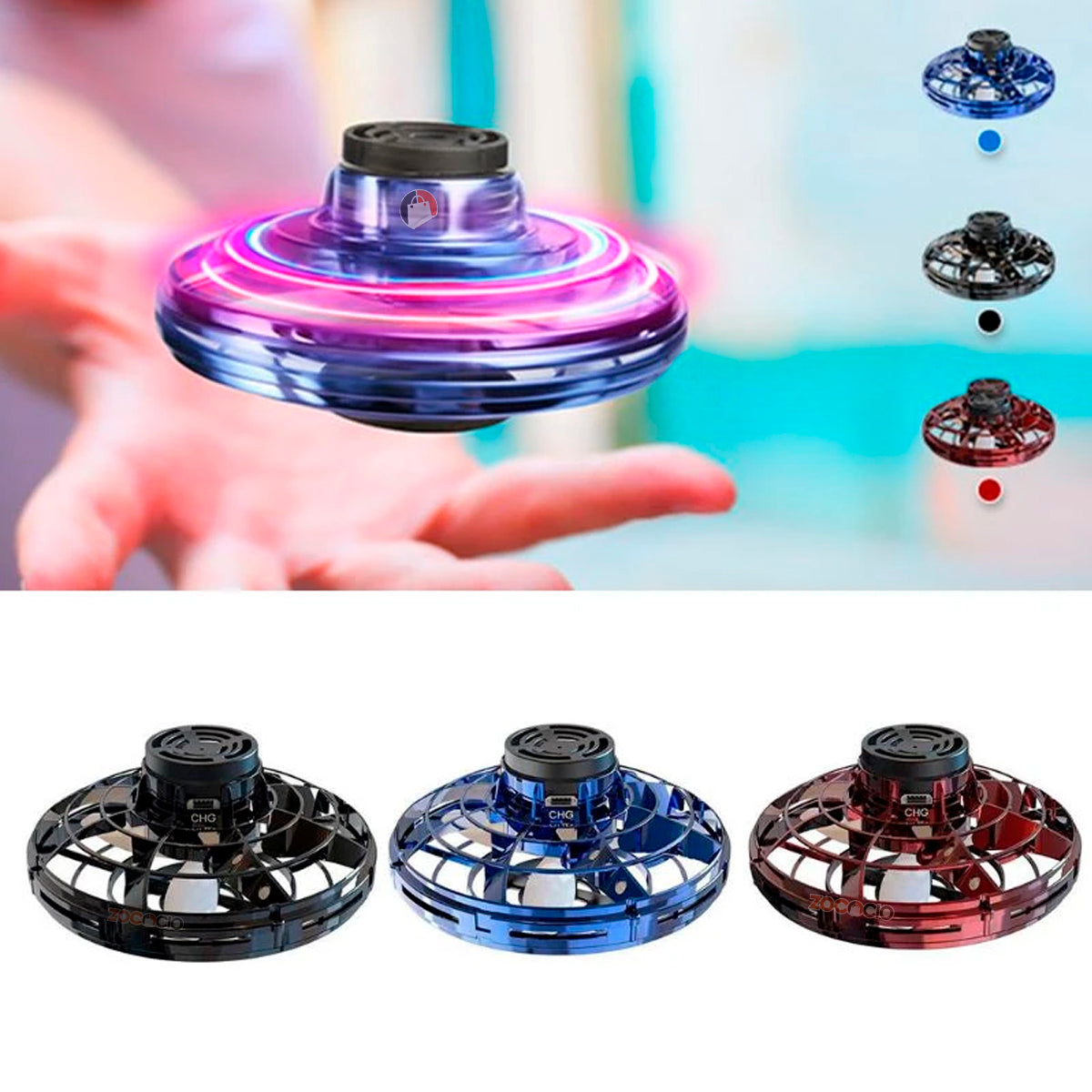 Spinner Volador Tipo Ovni Trompo Boomerang Juego De Moda