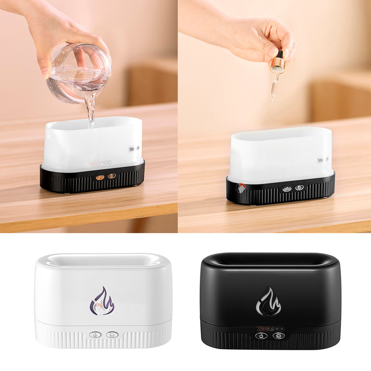 Difusor De Aroma Humidificador Simulación De Flama Llama