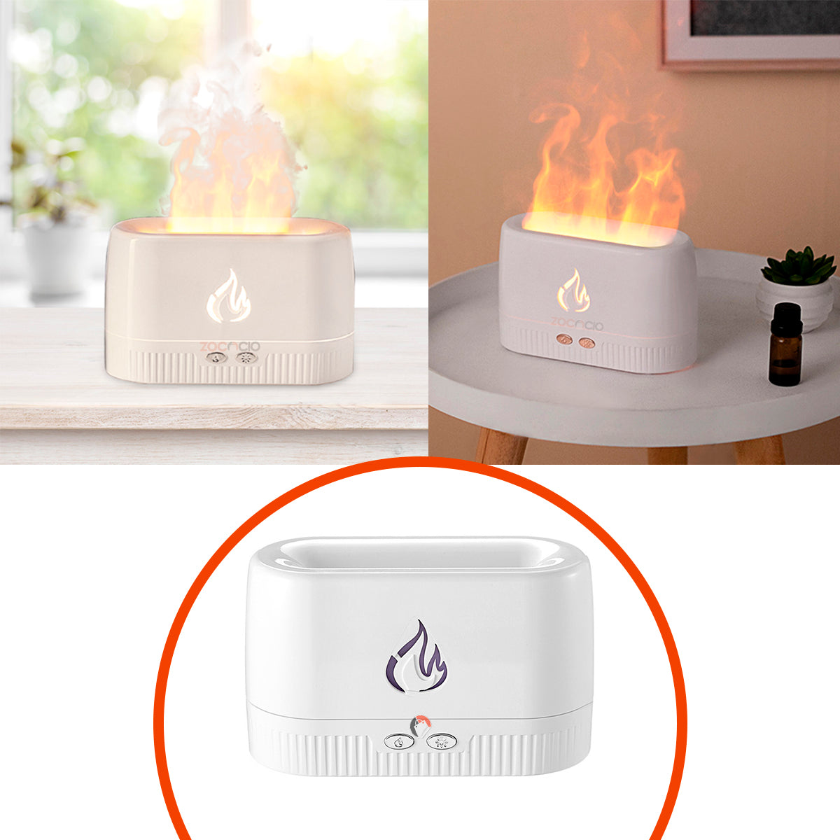 Difusor De Aroma Humidificador Simulación De Flama Llama