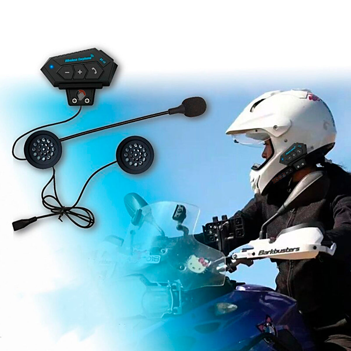 Intercomunicador Auricular Para Casco Manos Libres Bluetooh