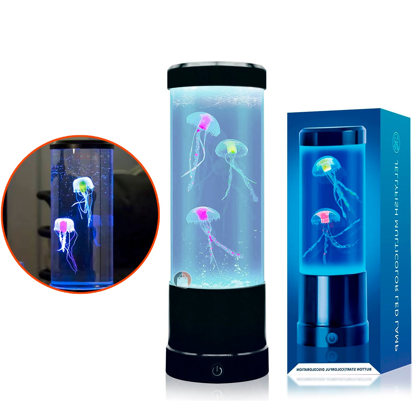 Lámpara De Medusas Rgb Led Relajante Decorativa Acuario Usb