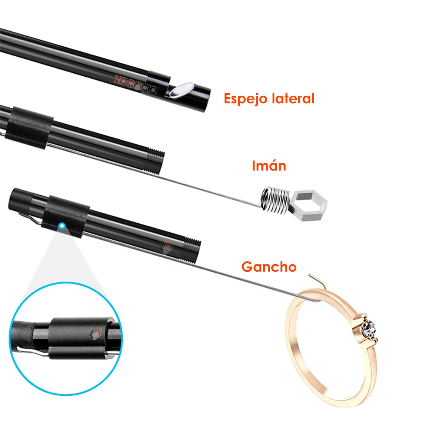 Cámara Endoscópica Impermeable Ip67 Para Teléfono Y Pc