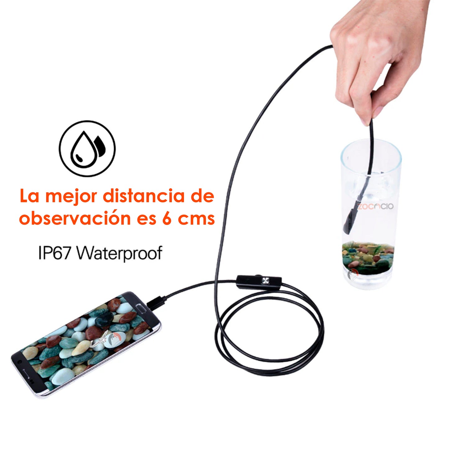 Cámara Endoscópica Impermeable Ip67 Para Teléfono Y Pc