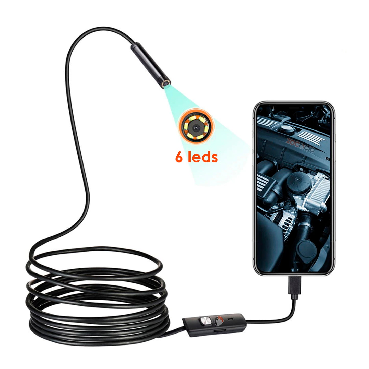 Cámara Endoscópica Impermeable Ip67 Para Teléfono Y Pc