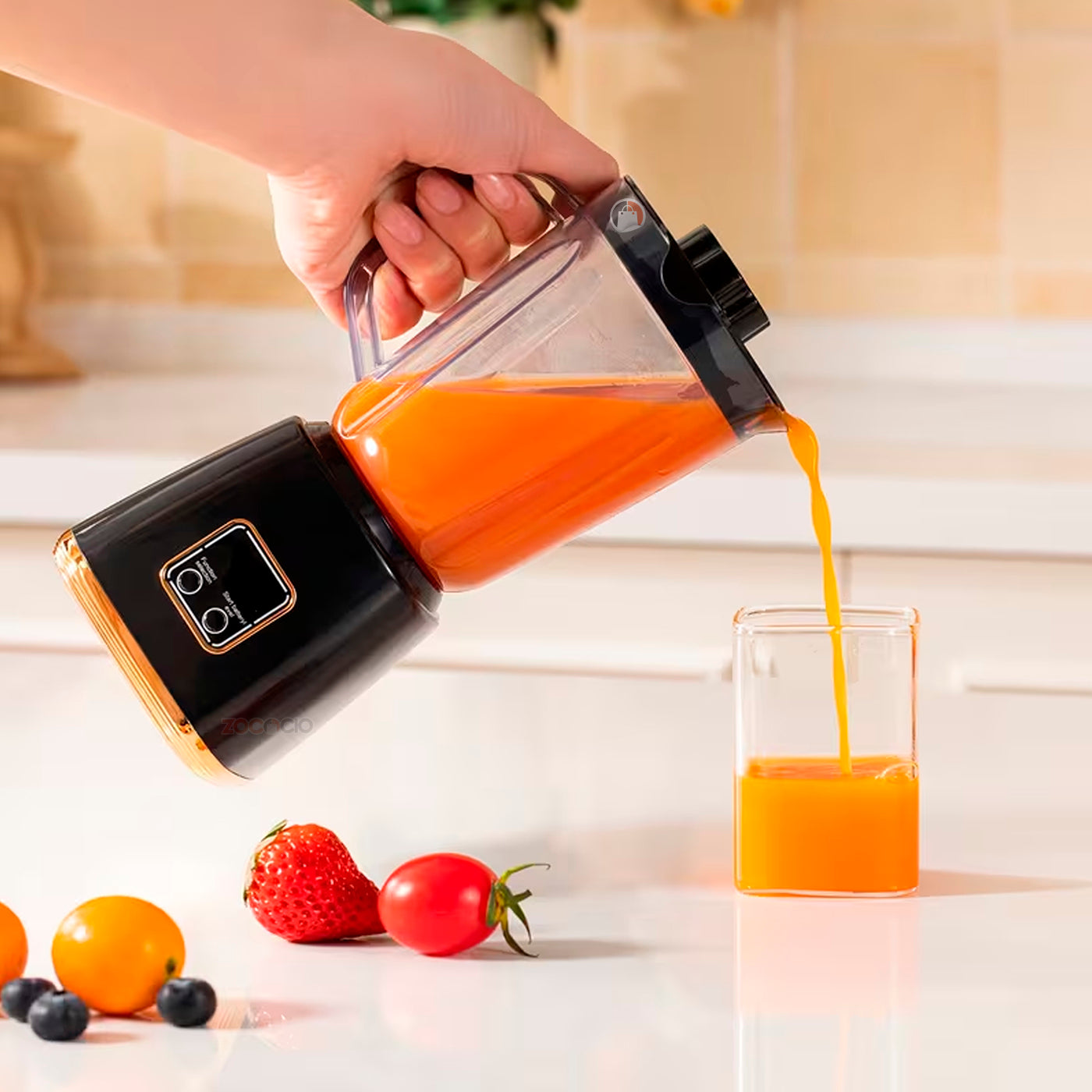 Mini Licuadora Personal Portátil Recargable Smoothies Y Jugo Negro 36v