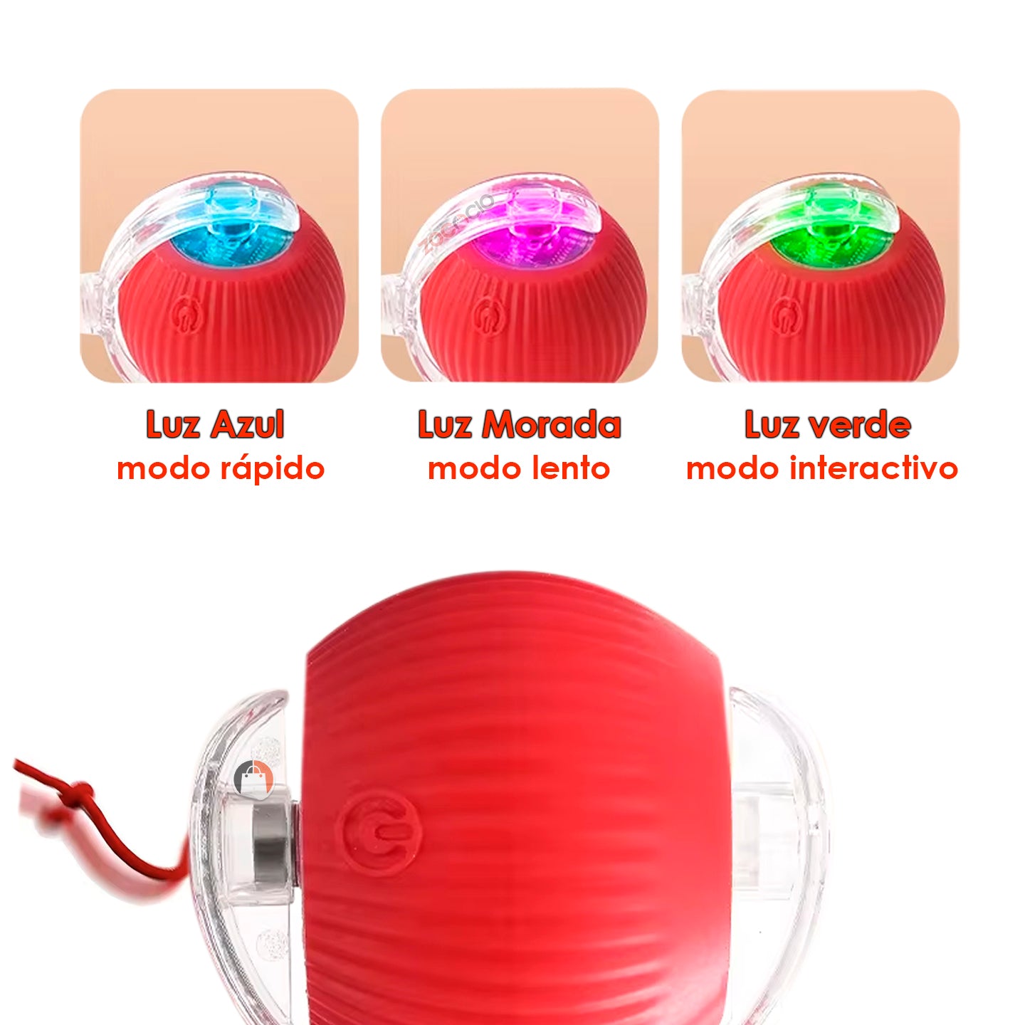 Pelota Interactiva Para Mascota Con Cola Recargable