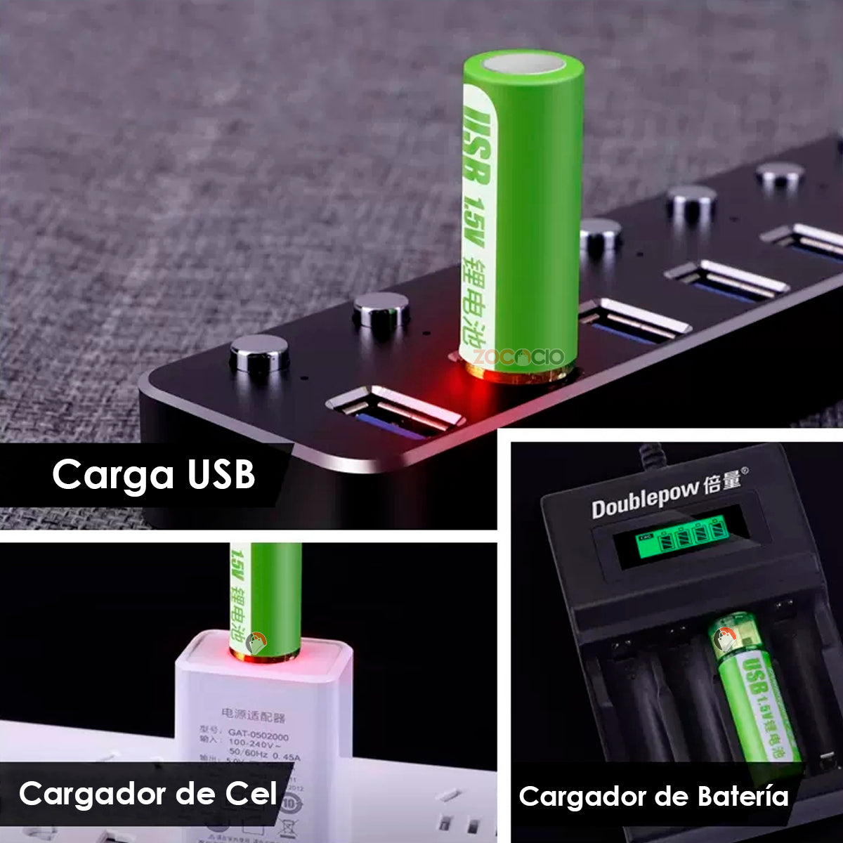 Pilas Aa Recargables Usb Baterías Recargables 1.5v