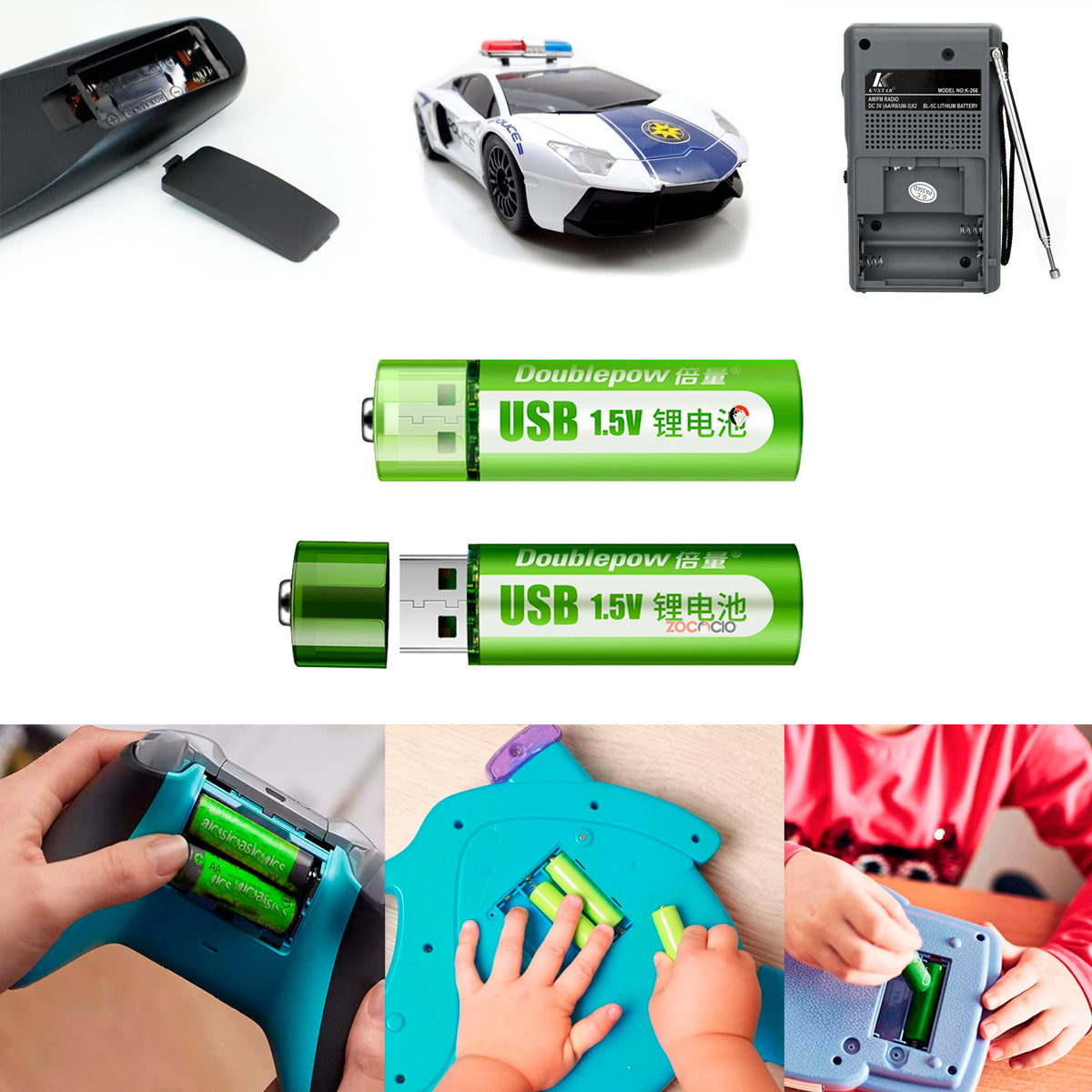 Pilas Aa Recargables Usb Baterías Recargables 1.5v