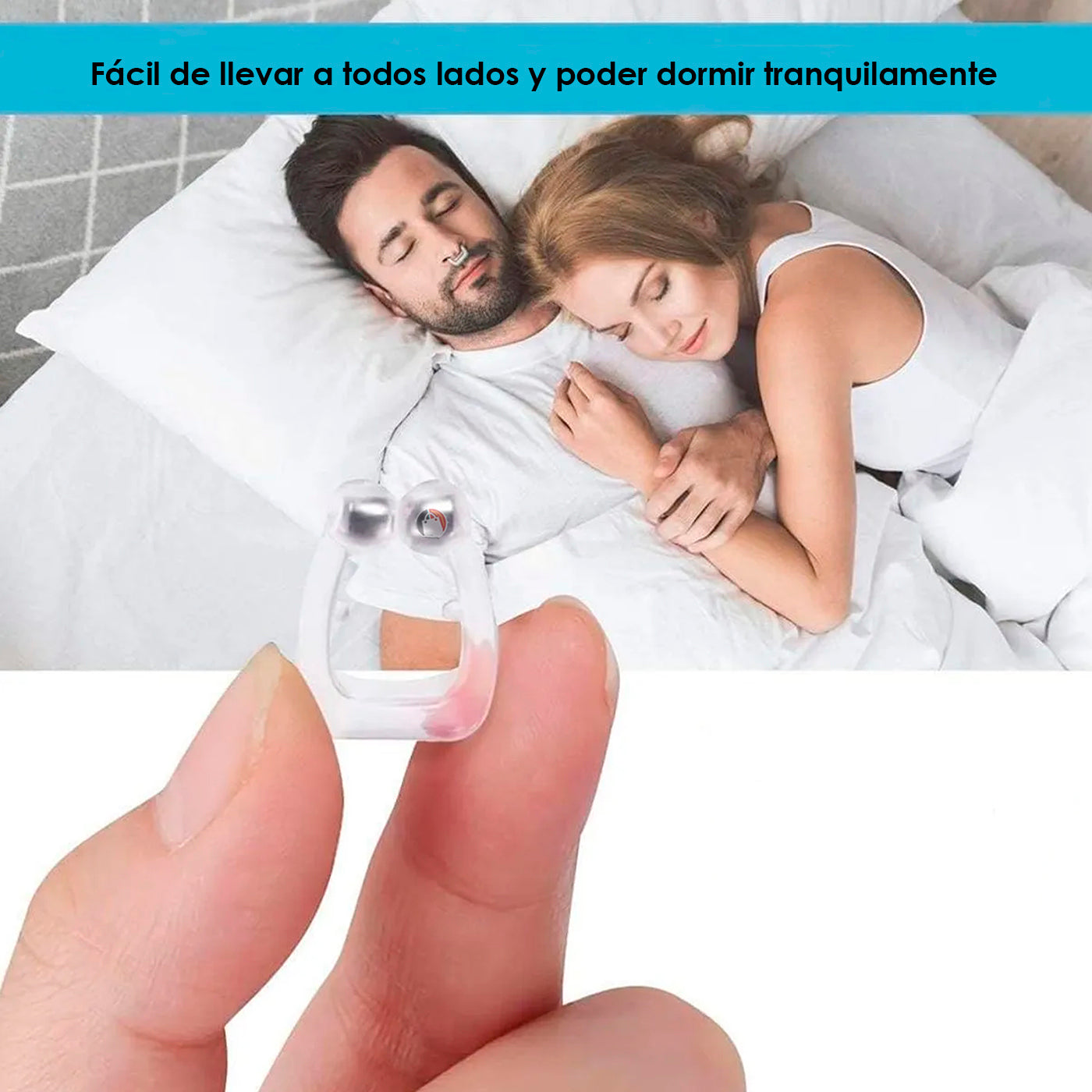 Antirronquidos Magnético Clip Nasal Kit X4 Para Dormir