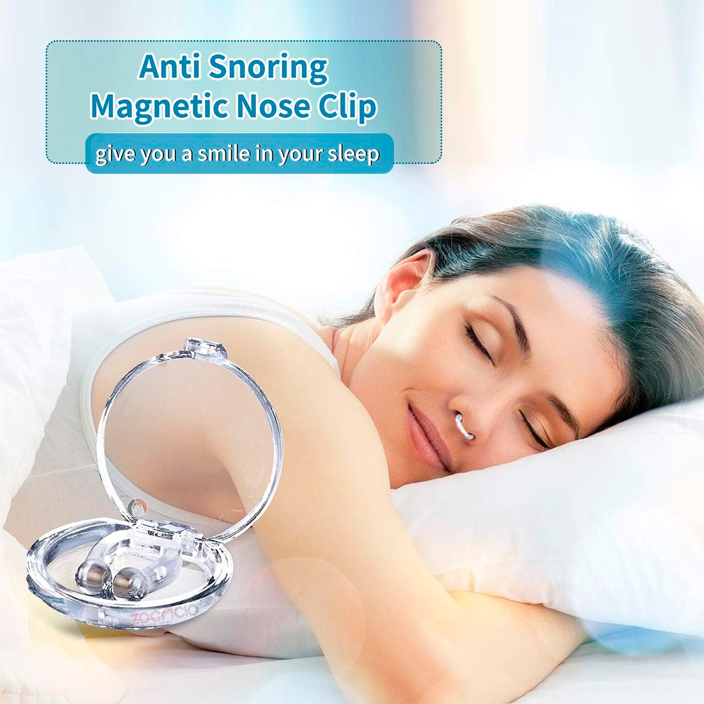 Antirronquidos Magnético Clip Nasal Kit X4 Para Dormir