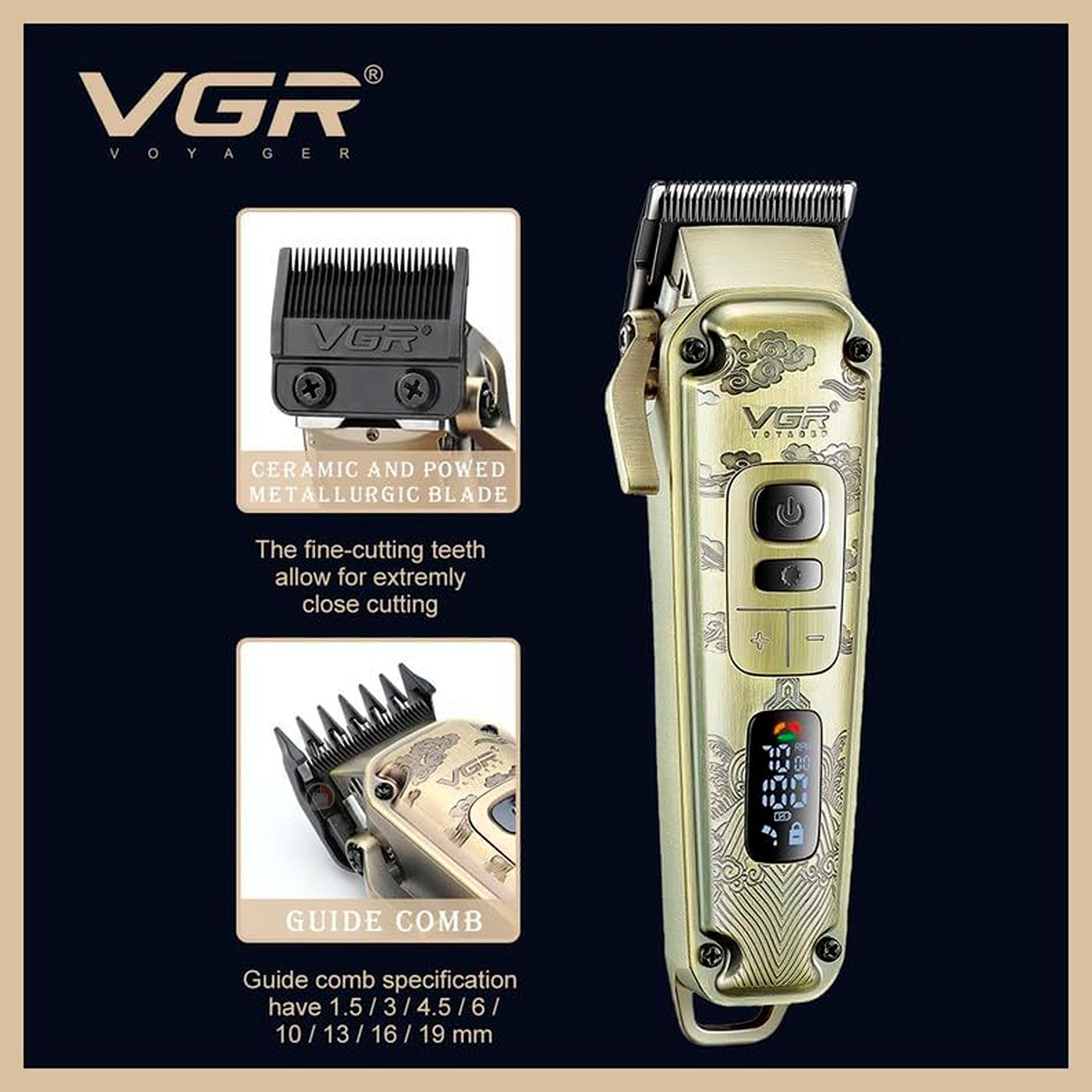 Máquina Vgr 3 En 1 Combo Premium Profesional Inalámbricov642