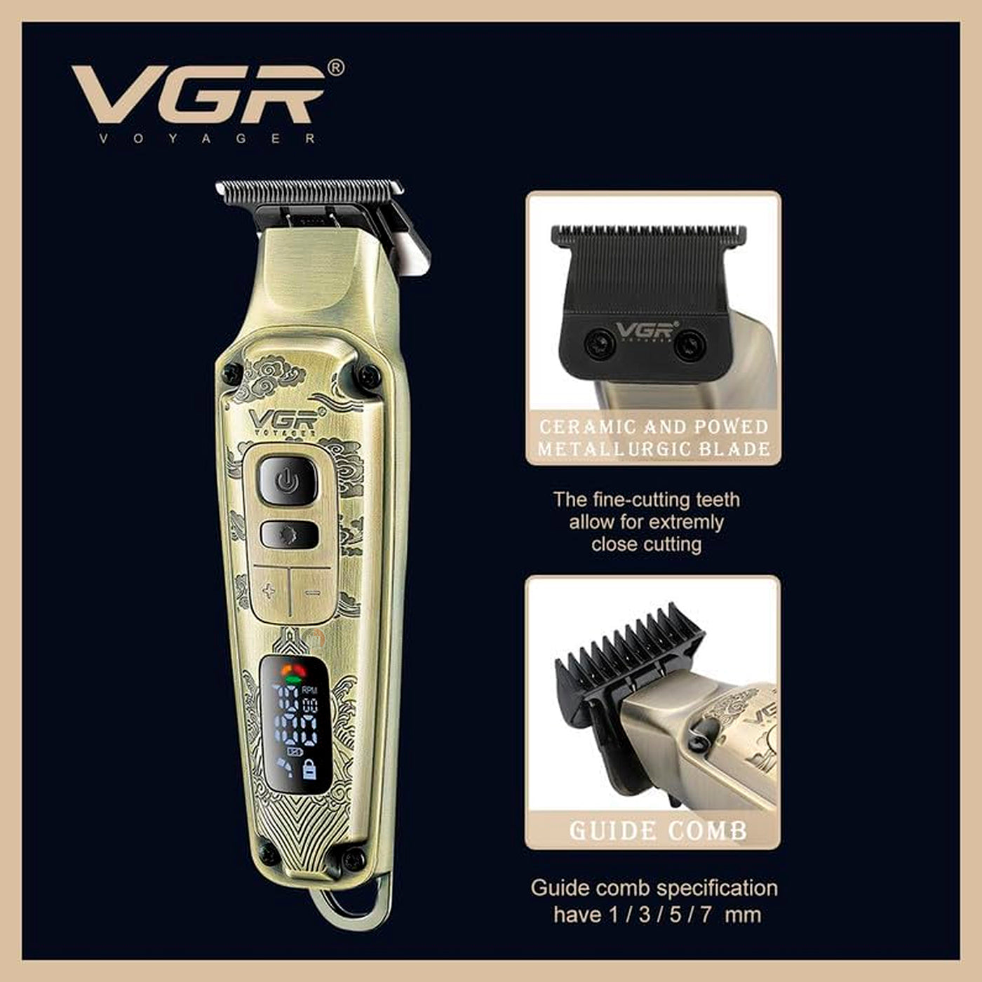 Máquina Vgr 3 En 1 Combo Premium Profesional Inalámbricov642