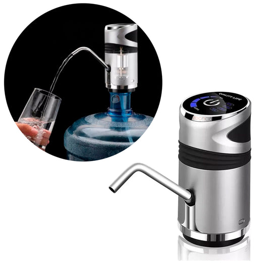 Dispensador Automatico Recargable Para Agua De Botellon Metalizado