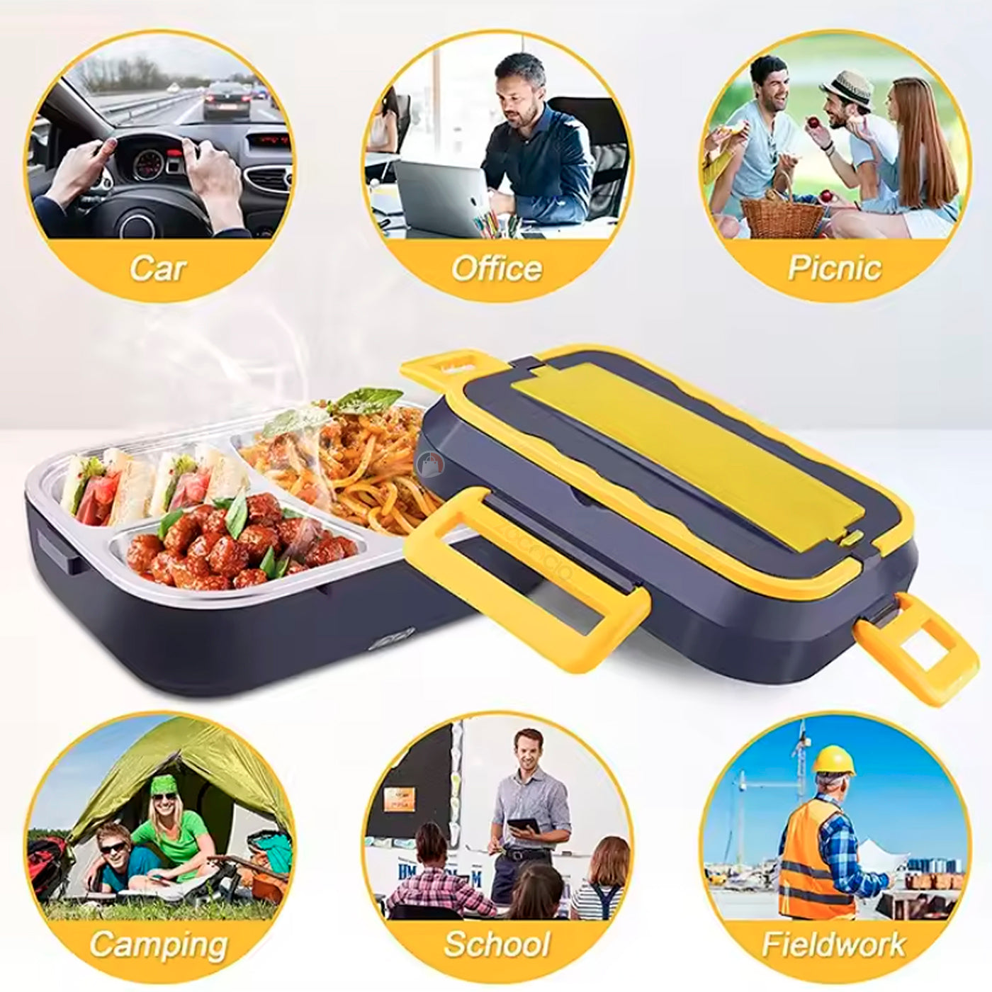 Lonchera Eléctrica Portátil 1.5l Calienta Comidas Fiambrera
