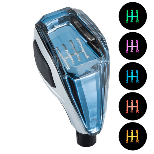 Pomo Palanca De Cambios De Lujo Manilla Led Estilo Cristal Negro