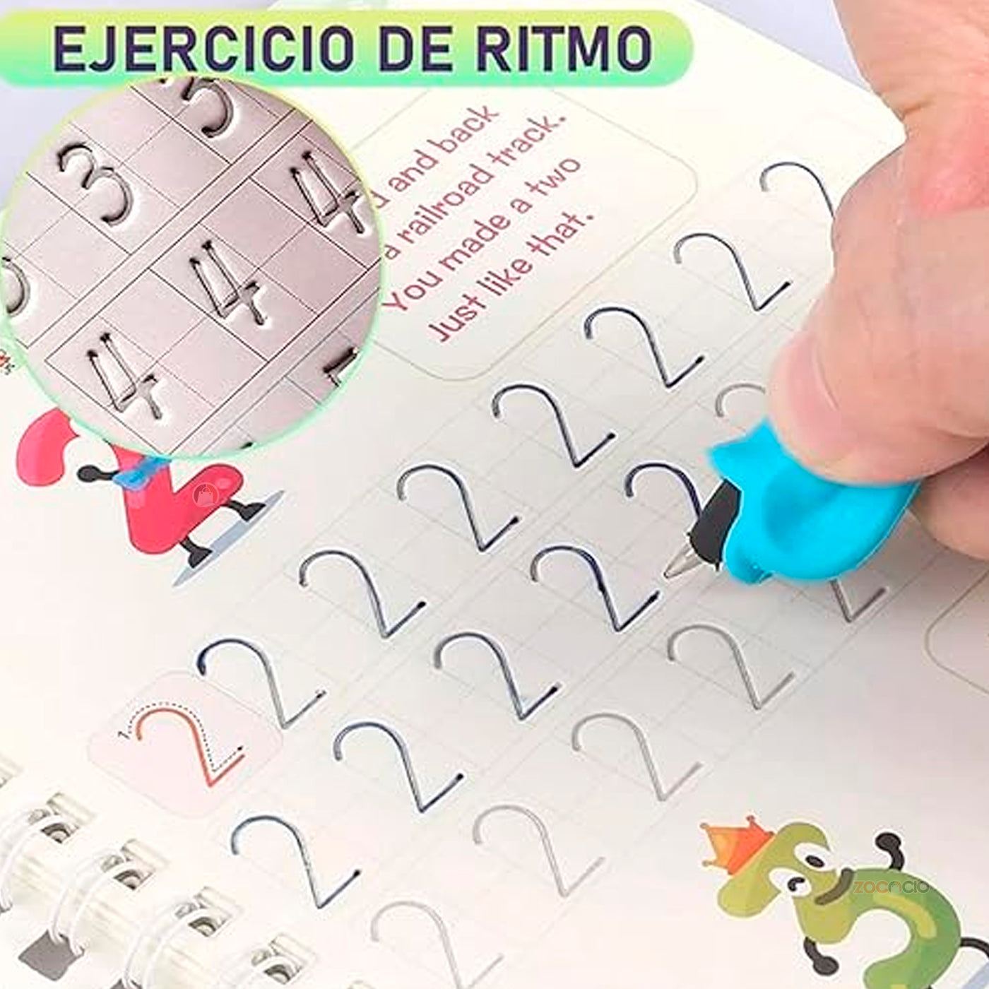 Set 4 Libros Magicos De Aprendizaje Reutilizable Caligrafico
