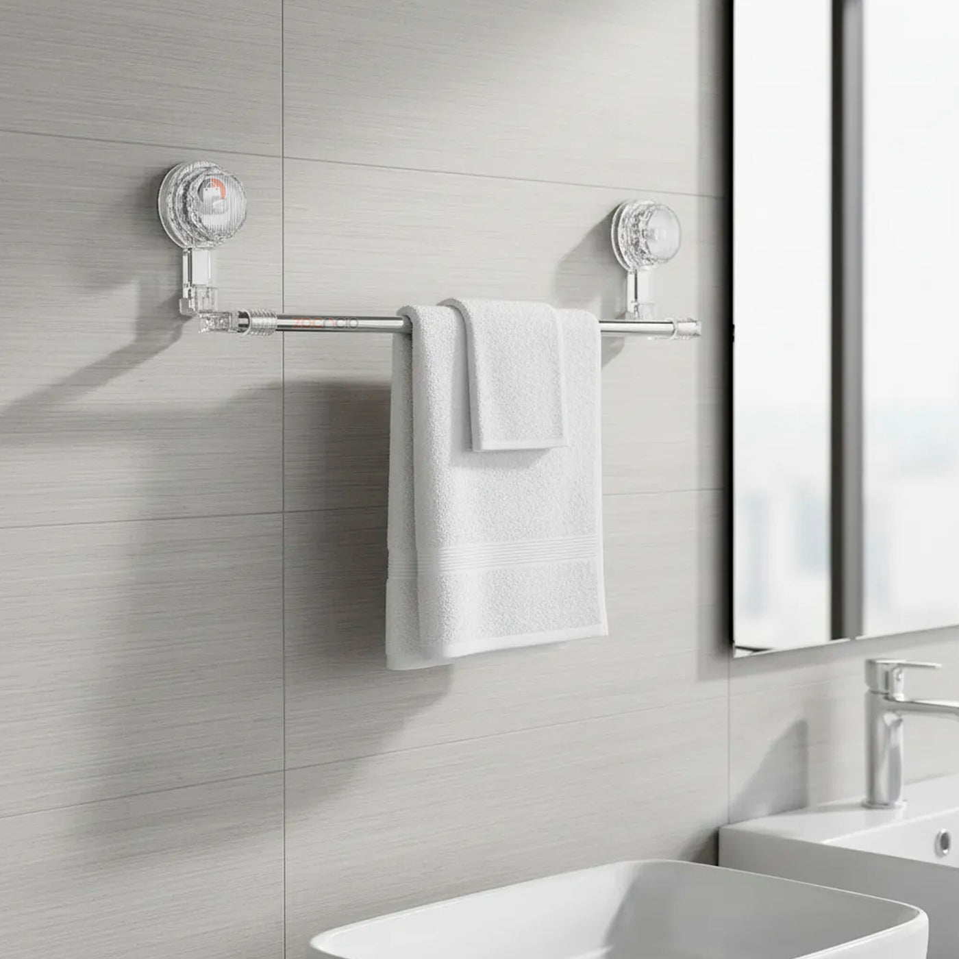 Toallero De Pared Con Ventosa Retráctil Tendedero Ajustable