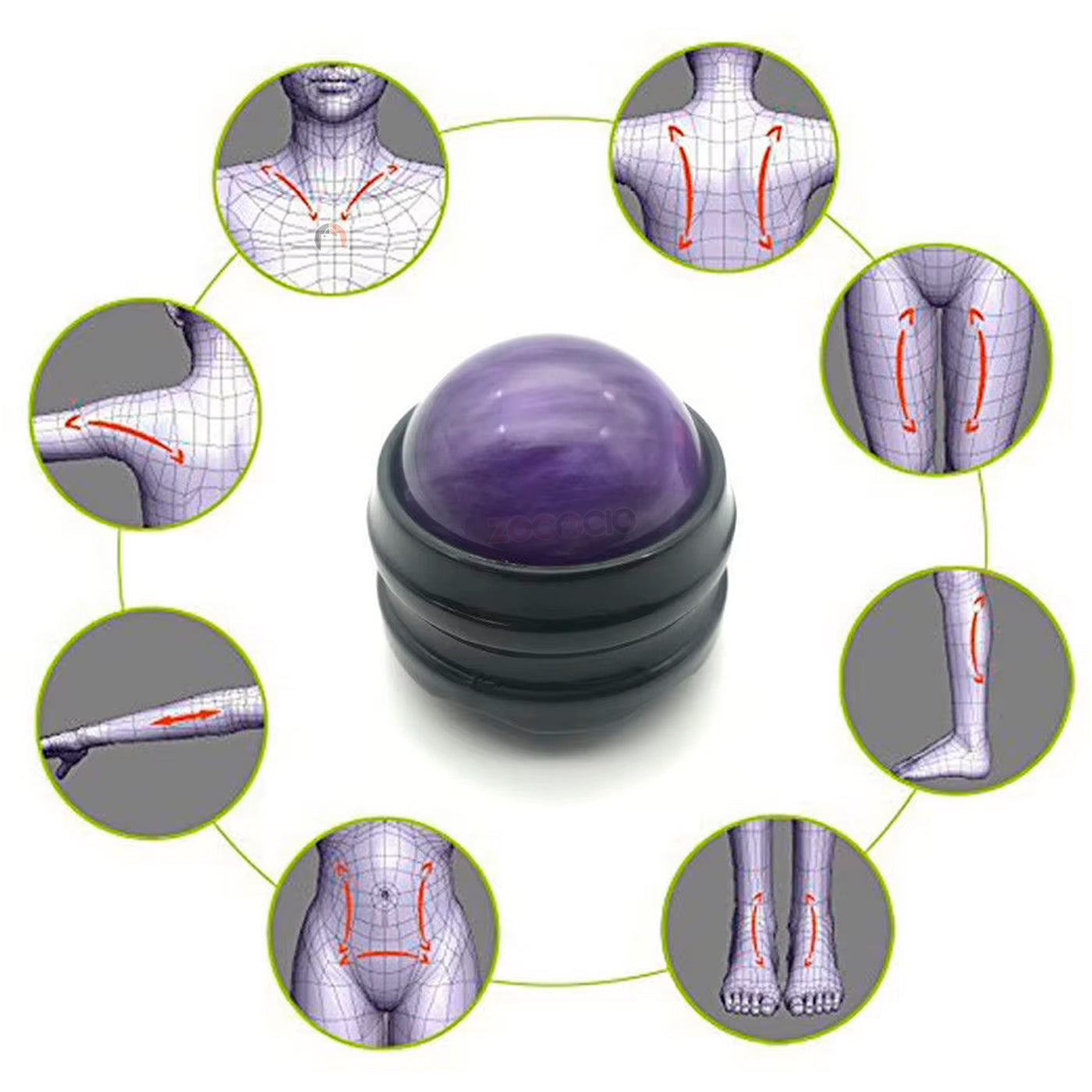 Masajeador Muscular Roller Ball Terapéutico Frio Caliente
