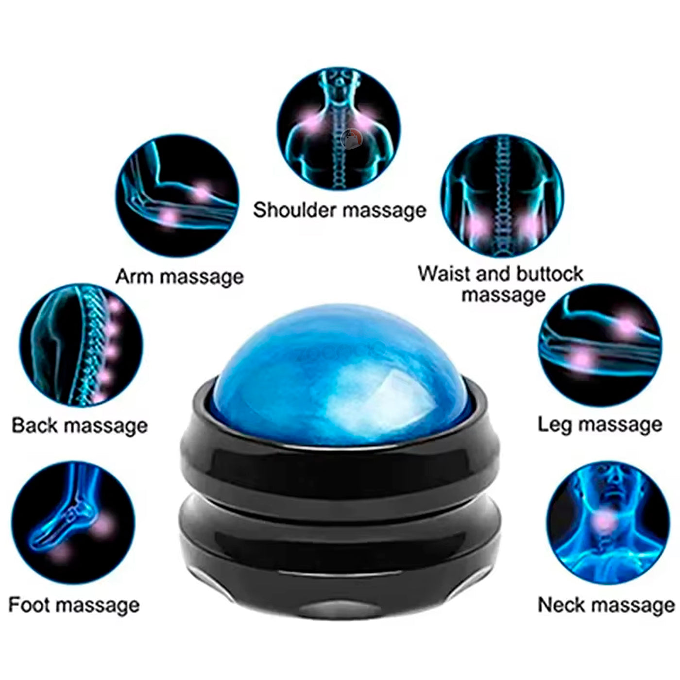 Masajeador Muscular Roller Ball Terapéutico Frio Caliente