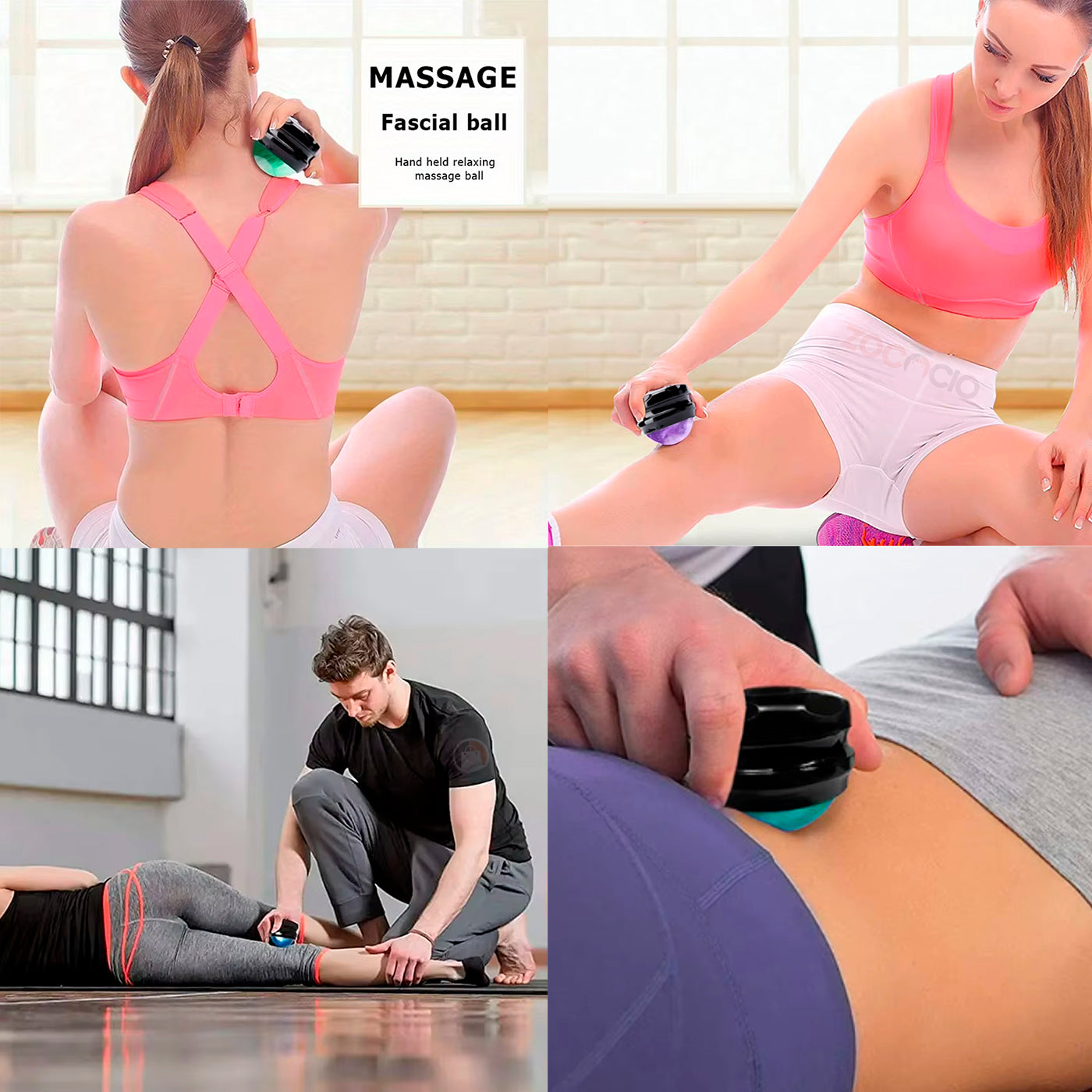 Masajeador Muscular Roller Ball Terapéutico Frio Caliente