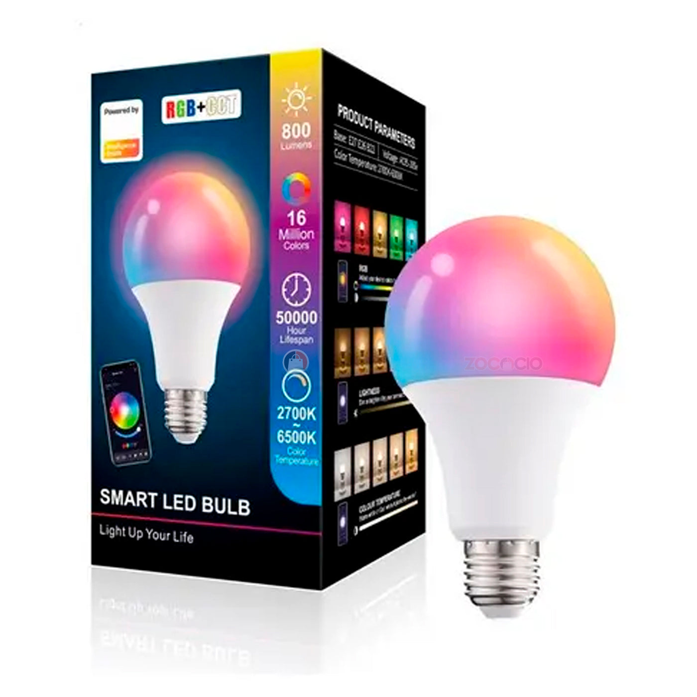 Bombillo Led Smart Bluetooh Con App Rgb Y Cct Lamp Tuya