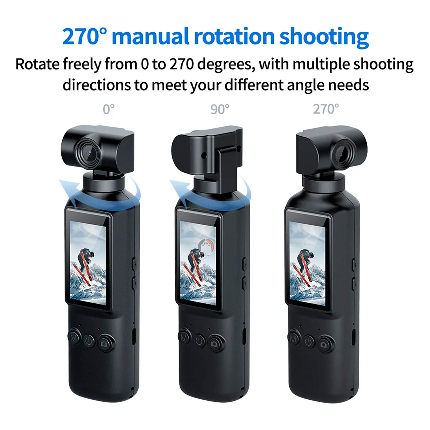 Cámara Acción Bolsillo Vlog Pocket Camera Hd 270 Rotatable Negro