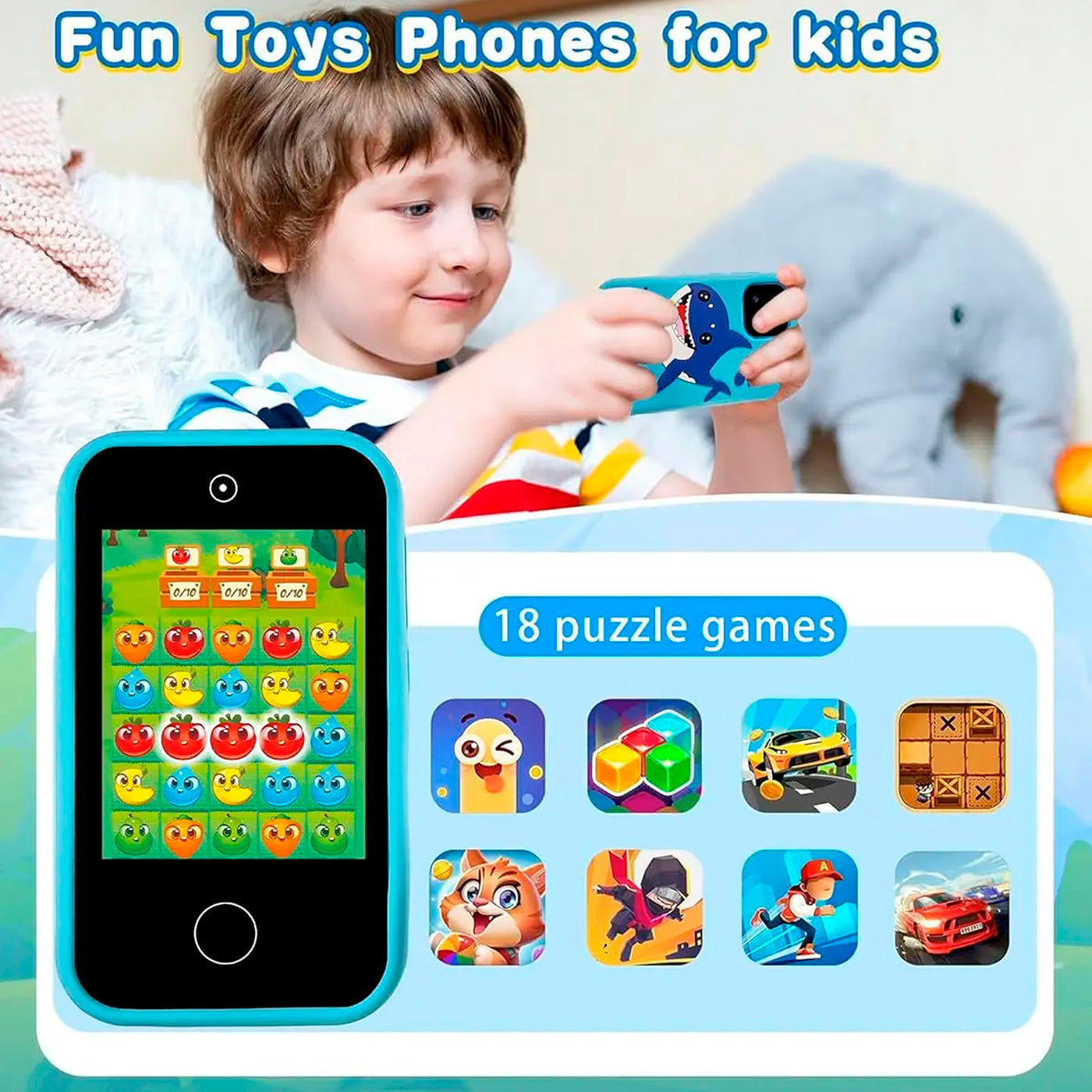 Teléfono Celular De Juguete Inteligente Para Niños Camara