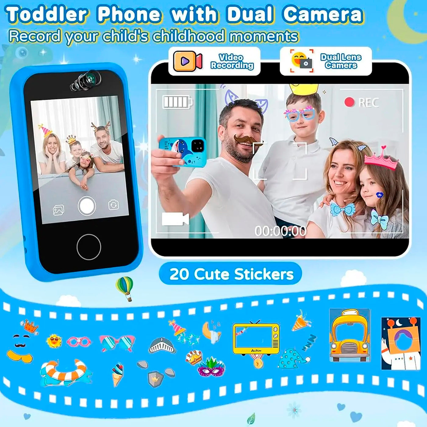 Teléfono Celular De Juguete Inteligente Para Niños Camara