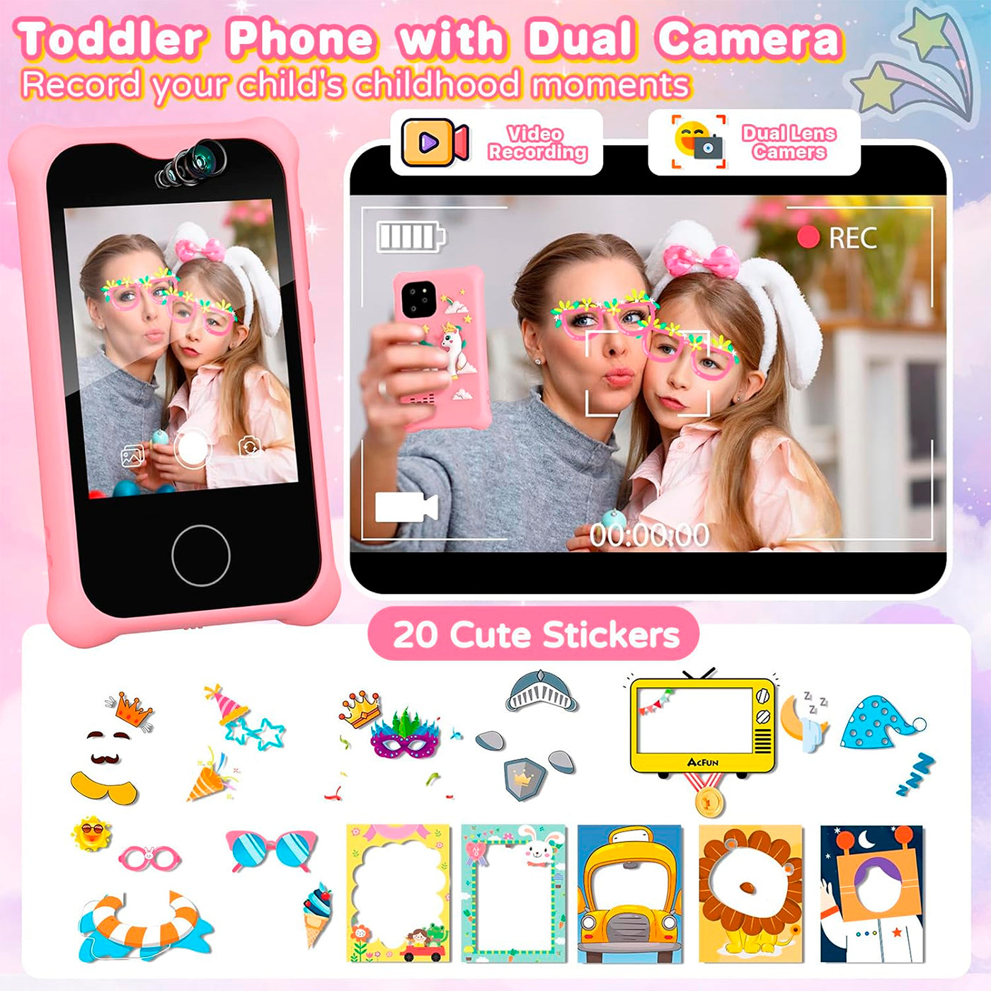 Teléfono Celular De Juguete Inteligente Para Niños Camara