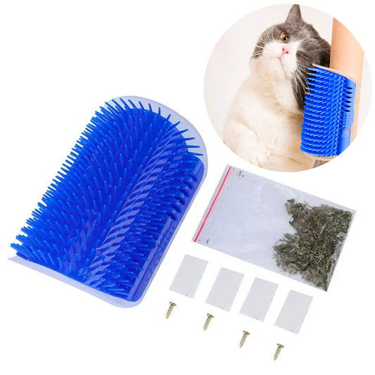 Cepillo Esquinero Para Gatos Autogrooming Masajeador Catnip