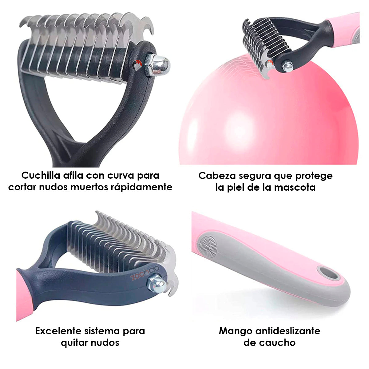 Cepillo De Mascotas Para Quitar Nudos Y Recortar Pelos