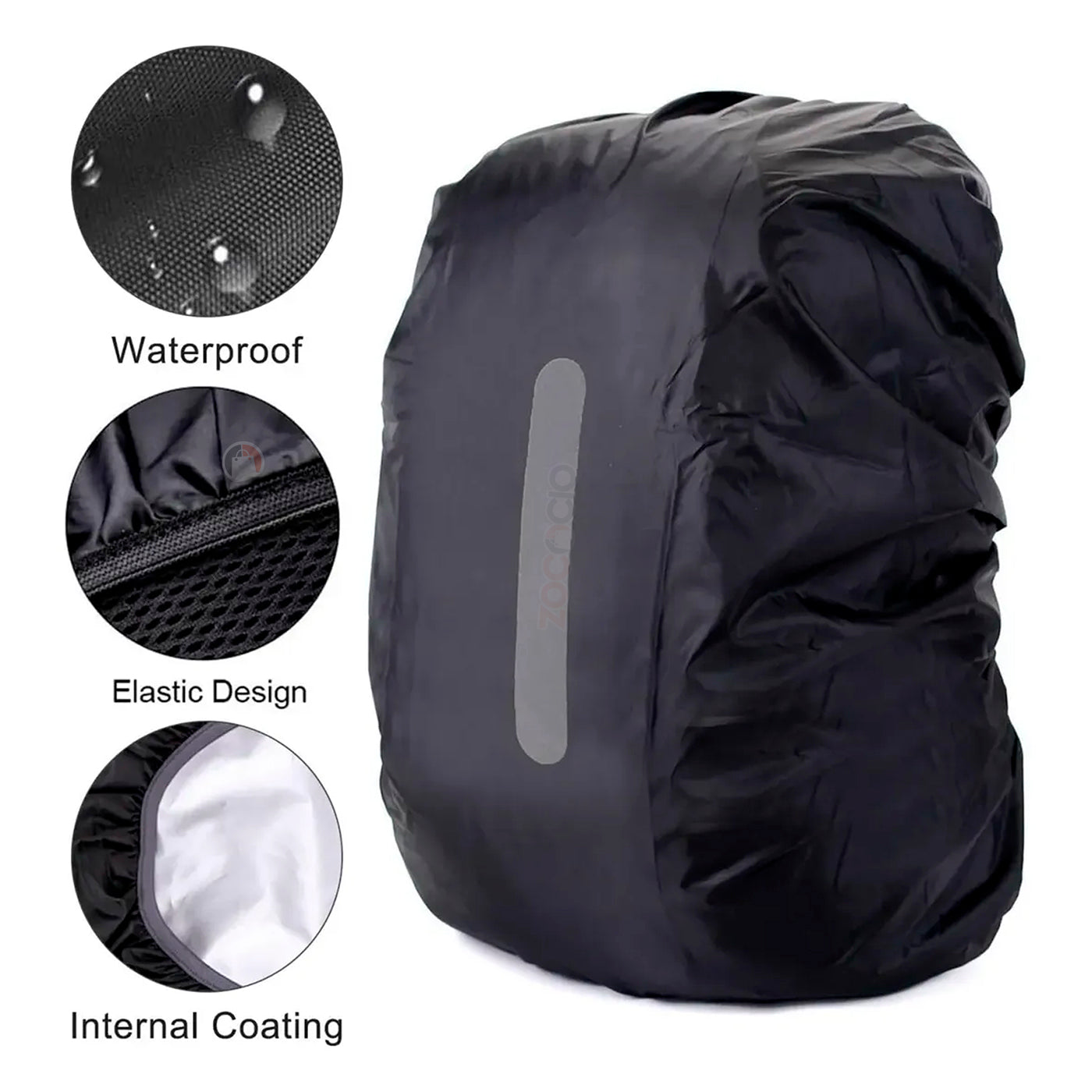 Funda Impermeable Para Mochila Protector De Linea Reflectiva
