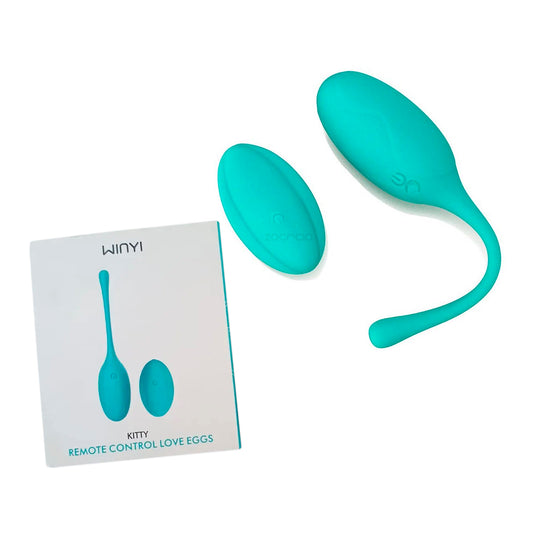Huevo Vibrador Punto G Silicona Recargable Impermeable Cian