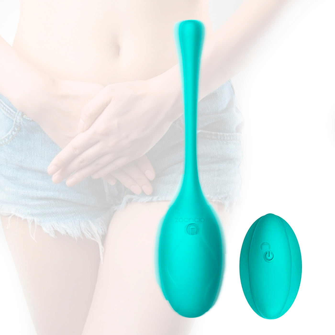 Huevo Vibrador Punto G Silicona Recargable Impermeable Cian