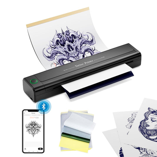 Impresora Térmica Inalámbrica Plantilla Tatuaje Portatil