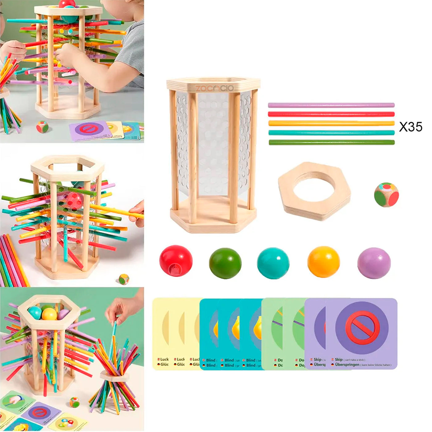 Juego Didáctico Montessori Aprendizaje Y Diversion 2 En 1
