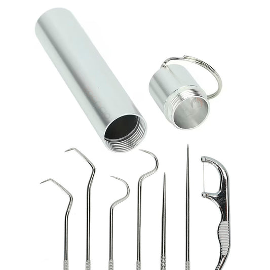 Kit De Limpieza Dental Portatil Con Palillos E Hilo Dental